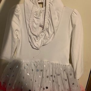 Brand new pink, white and silver  tutu dress for 1st bday